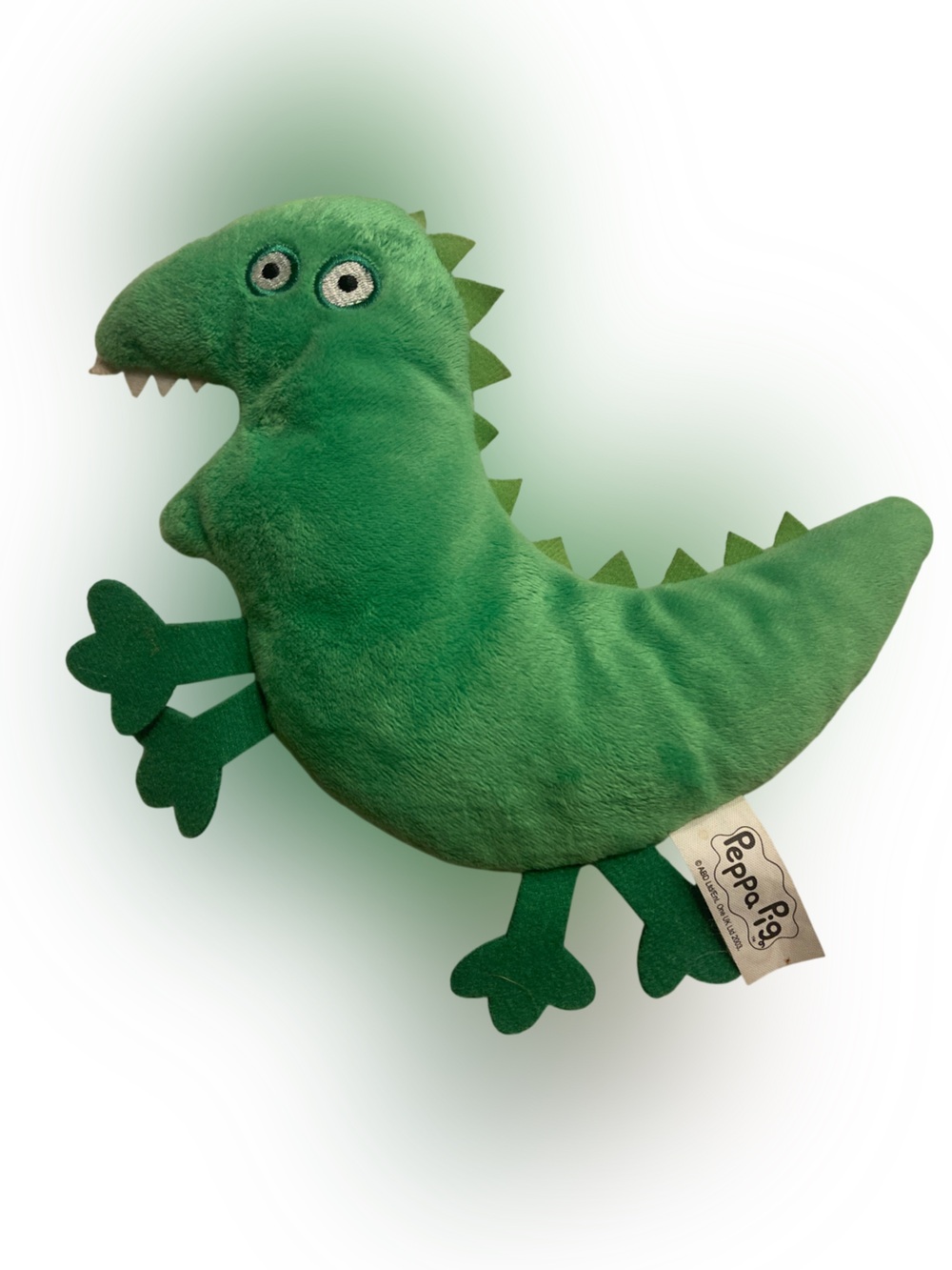 Peppa Pig 8” Jazwears Plush George’s Mr Dinosaur Toy Flat Stuffed Animal Peppa’s
